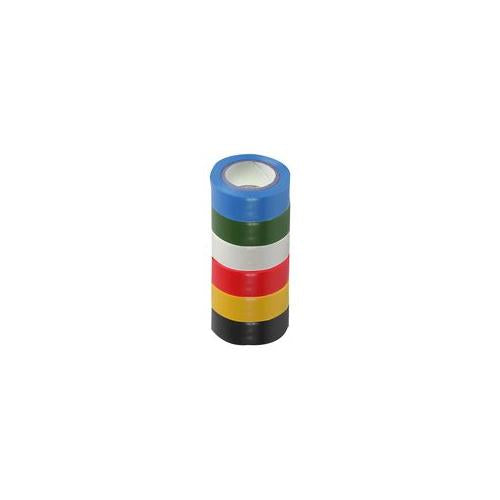 SH5005-6MPK Pro Power Insulation Tape 19mm X 8M Pk Of 6 Mixed