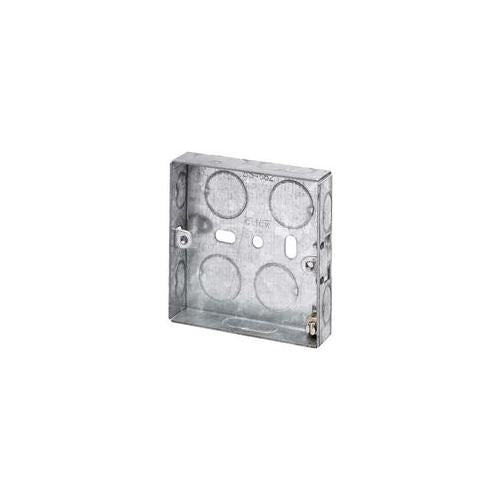 WA092 Click Back Box Steel 1G 16mm