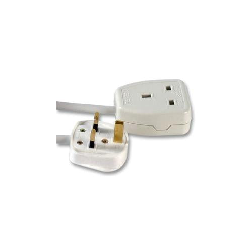 0428-1M Pro Elec Extension Lead One Gang White 1M