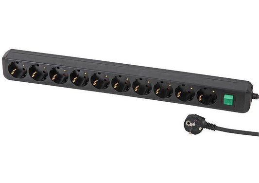 4007123114504 Brennenstuhl Extension Socket Euro 10 Way 3M Black
