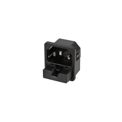 6220.5315 Schurter C14 Iec Fused Appliance Inlet Snap In Panel Mount With 6.3mm Quick Connect Terminals
