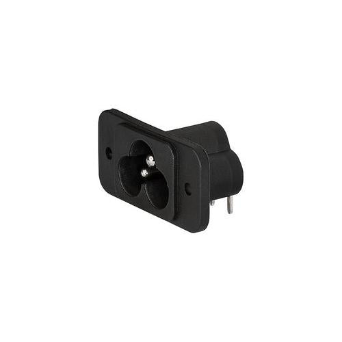 4300.0101 Schurter C6 Iec Appliance Inlet Screw In Panel Mount With Pcb Terminals