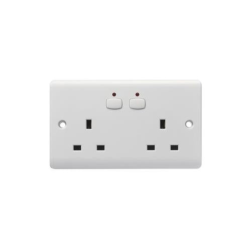MIHO007 Energenie Mihome Double Wall Socket White