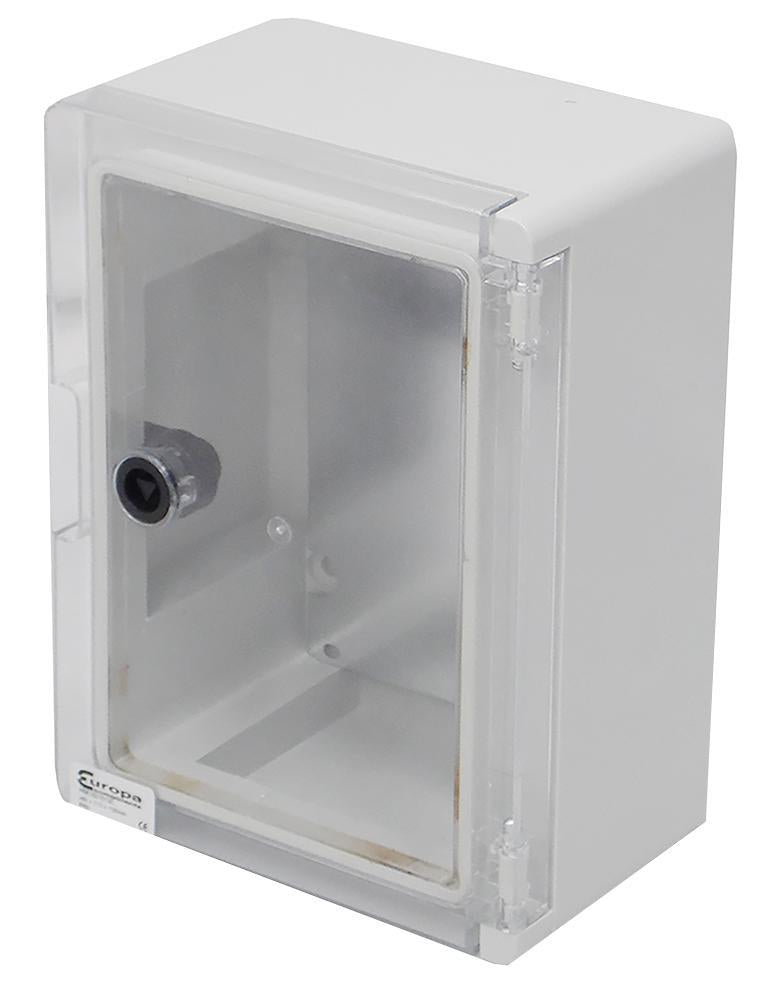 PBE2821013C Europa Components Enclosure Wall Mount 280mm 210mm 130mm Abs (Acrylonitrile Butadiene Styrene)