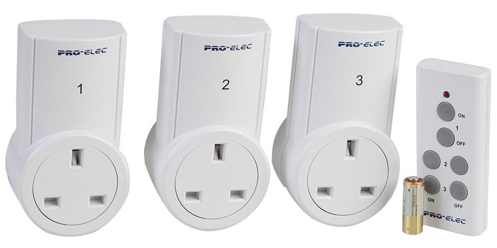 HHC9938B-3 Pro Elec Sockets Remote Control 3 Pack