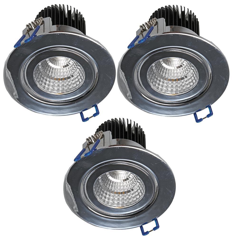 36773 Downlight Led 3 Pack 5W Chrome Tilt