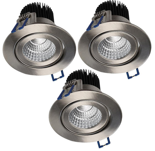 50263 Downlight Led 3 Pack 5W Br Chrome Tilt