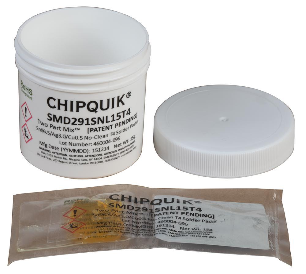 SMD291SNL15T4 Chip Quik Solder Paste 2 Part Mix Sac305 15G