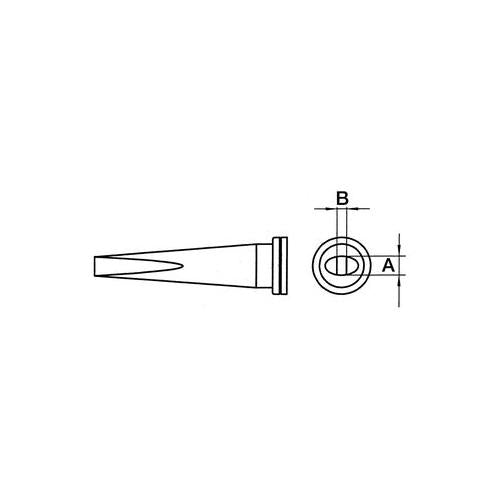 WELLER - LT M - SOLDERING TIPS FOR LEAD FREE, TIP, LT LONG CHISEL 3.2MM