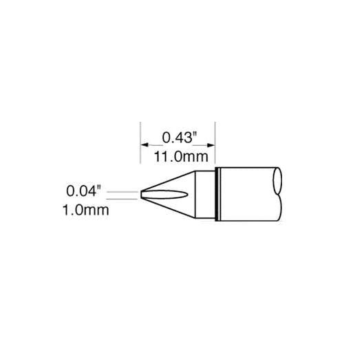 OKI METCAL - SFV-CH10 - SOLDER TIP, CHISEL 30DEG 1.0MM