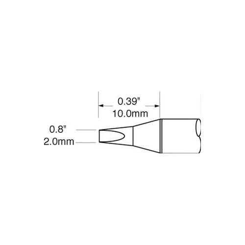 OKI METCAL - SFV-CH20 - SOLDER TIP, CHISEL 30DEG 2.0MM