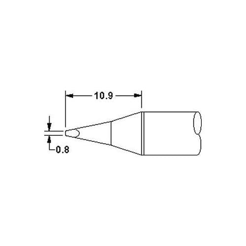 OKI METCAL - SSC-725A - CHISEL TIP, 30DEG, 0.8MM For SP200 System