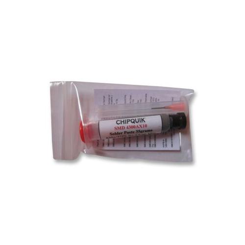 CHIP QUIK - SMD4300AX10 - SOLDER PASTE, 63/37, WASHABLE, 10CC