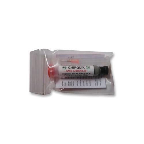 CHIP QUIK - SMD4300SNL10 - SOLDER PASTE, PB FREE, WASH., 10CC