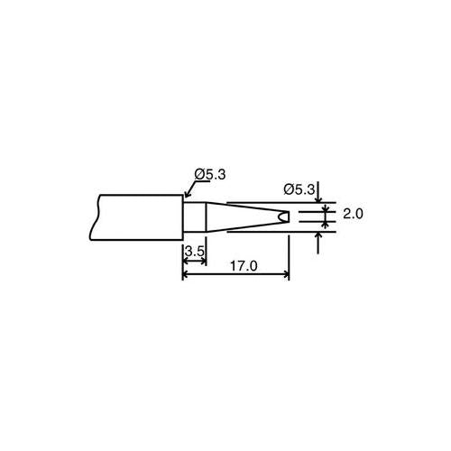 BITC10N4 - 2MM CHISEL.ROUND TIP FOR IN04680