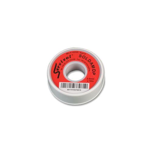 SERVISOL - 200004325 - SOLDAMOP RED, 2.5MM X 10M DESOLDERING BRAID