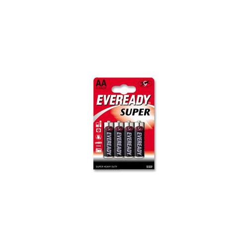 BATTERY, ZINC SUPER HD AA 4 PACK , EVER READY , 620464 BATTERIES