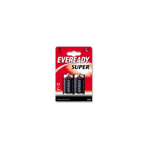BATTERY, ZINC SUPER HD C 2 PACK , EVER READY , 620466 BATTERIES