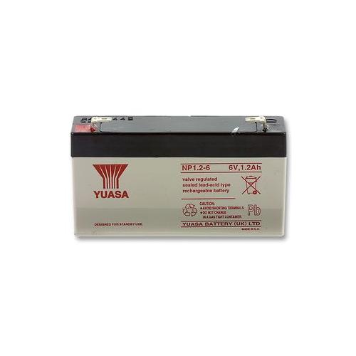 BATTERY, LEAD-ACID 6V 1.2AH , YUASA , NP1.2-6