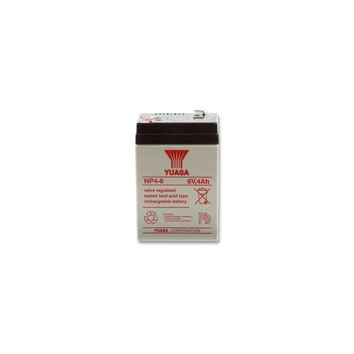 BATTERY, LEAD-ACID 6V 4AH , YUASA , NP4-6