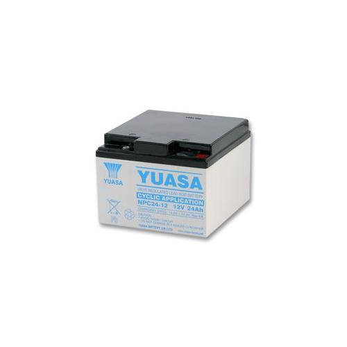 BATTERY, LEAD-ACID 12V 24AH , YUASA , NPC24-12