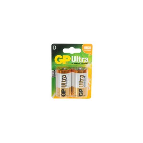 BATTERY, ULTRA ALKALINE D 2 PACK , GP BATTERIES , GP13AU-C2