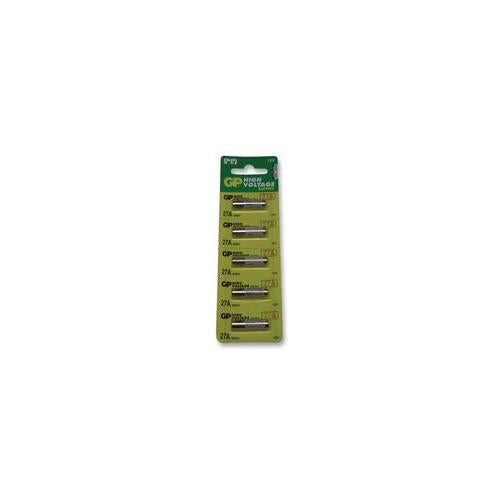 BATTERY, ALKALINE GP27A 12V PACK 5 , GP BATTERIES , GP27A-C5