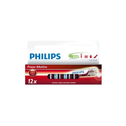 BATTERY, POWER ALKALINE AAA 12 PACK , PHILIPS , POWERLIFE AAA 12PK ,  BATTERIES