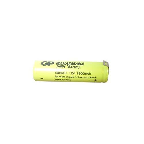 RECHARGEABLE BATTERY, NI-MH AA 1.8AH 1.2V , GP BATTERIES , GP180AAHHB