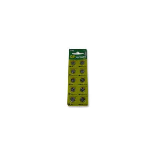GP BATTERIES - GP189-C10 - ALKALINE BUTTON CELL , 189, 10 PACK , BATTERY