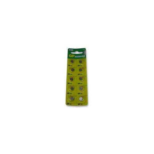 GP BATTERIES - GP192-C10 - ALKALINE BUTTON CELL , 192, 10 PACK , BATTERY