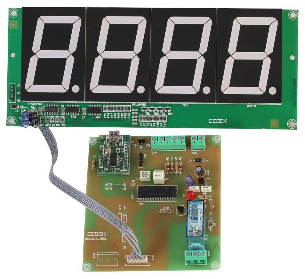Cebek - USB.CD-70.2 - Usb Timer With 4x 2.5" Led Displays