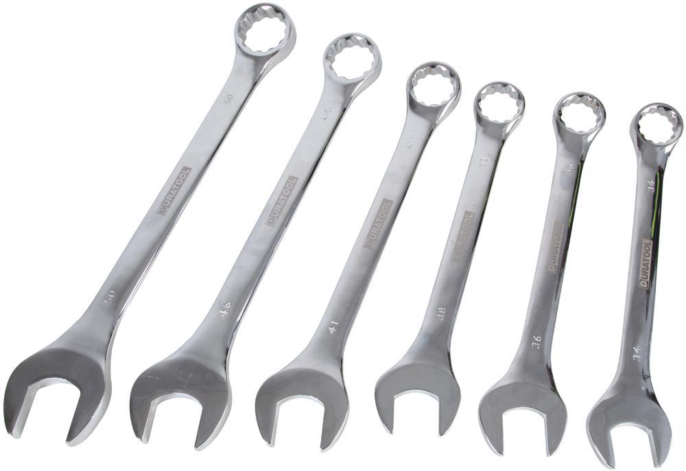 Duratool - D03084 - Jumbo Spanner Set, 6 Piece, 34-50mm