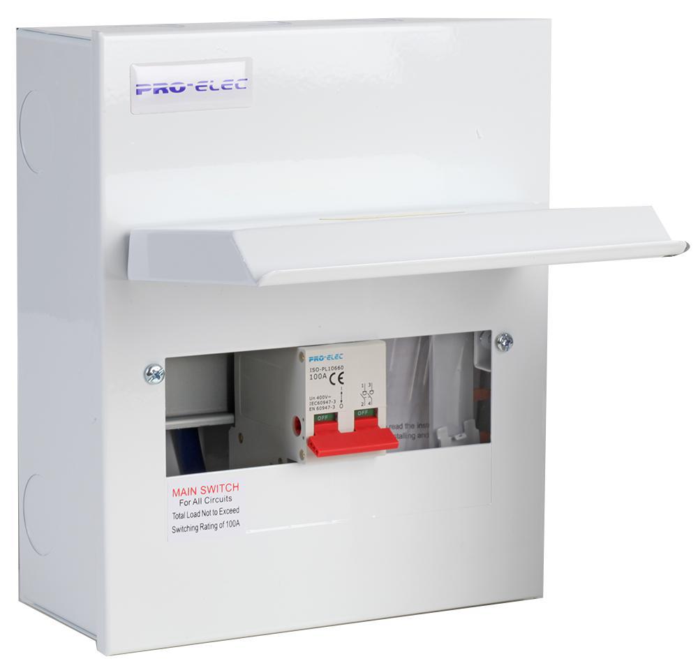 Pro Elec - PM8 - Consumer Unit Metal 8 Way