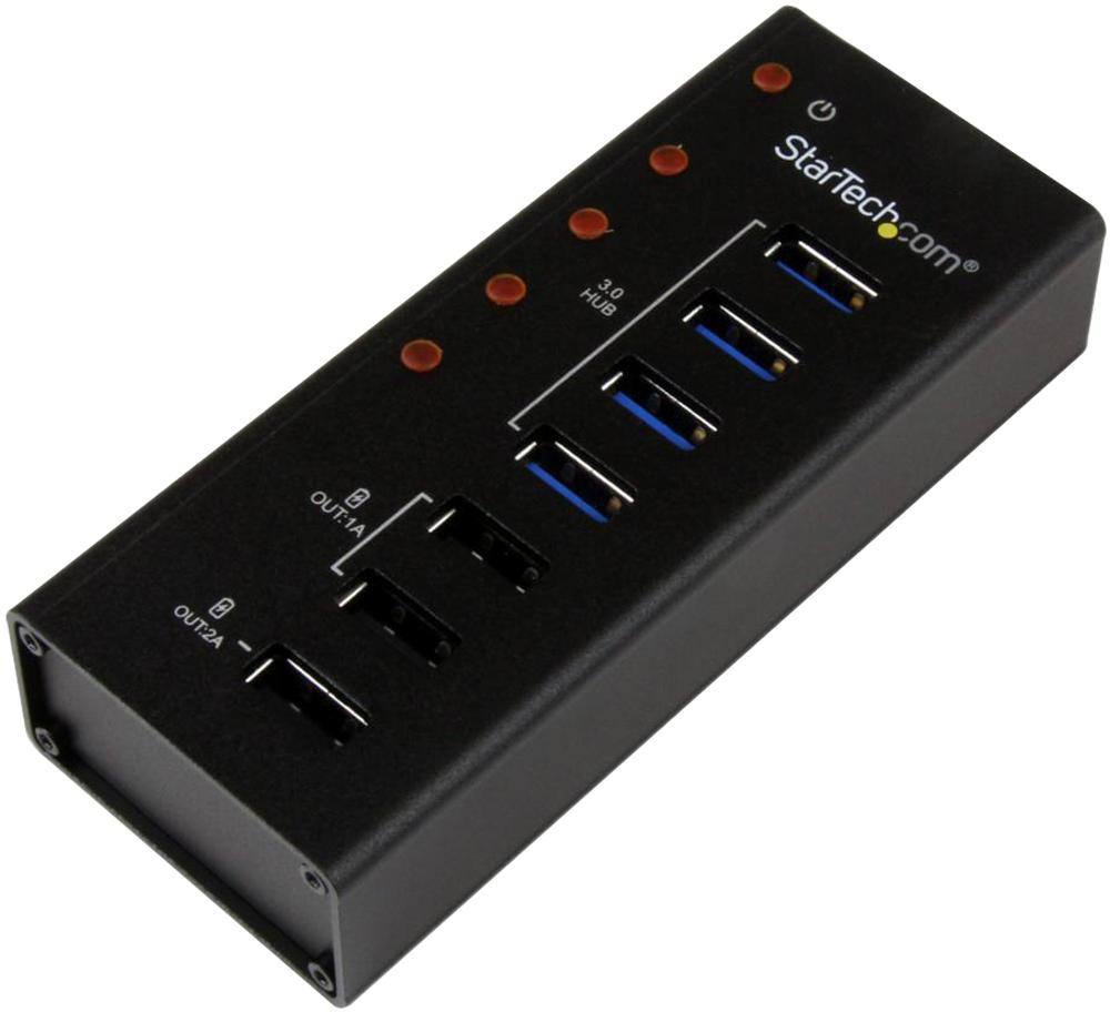 Startech 4 Port Usb 3.0 Hub 3x Usb Charging Ports Wall Mountable Mains Powered