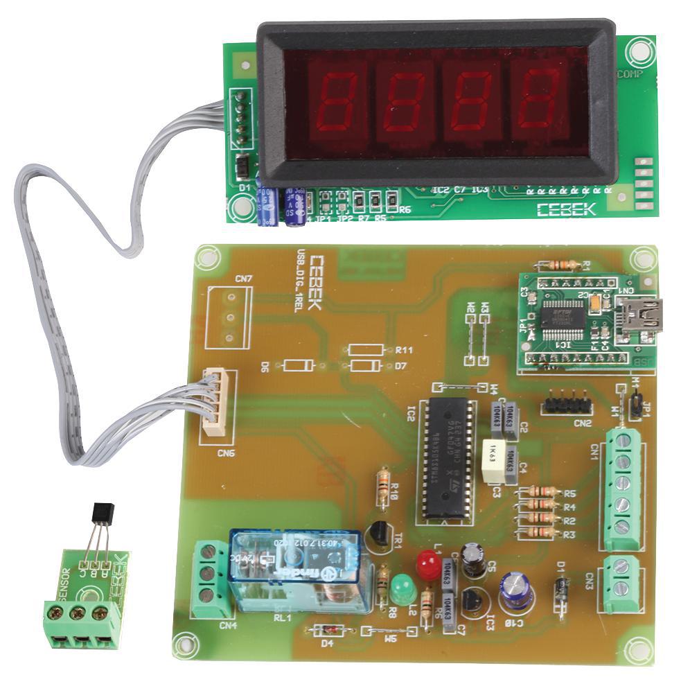 Cebek - USB.I-180 - Usb Thermostat/thermometer, 4x 0.5" Leds