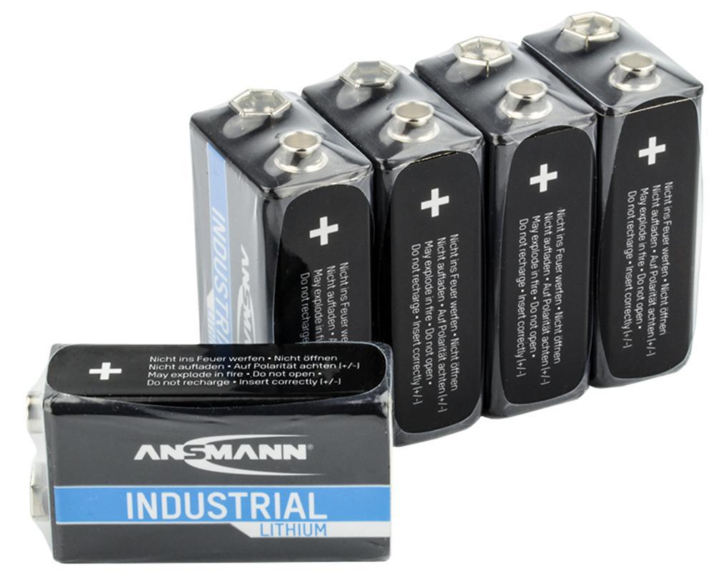 Ansmann - 1505-0002 - Battery, Industrial Lithium 9v 5pk