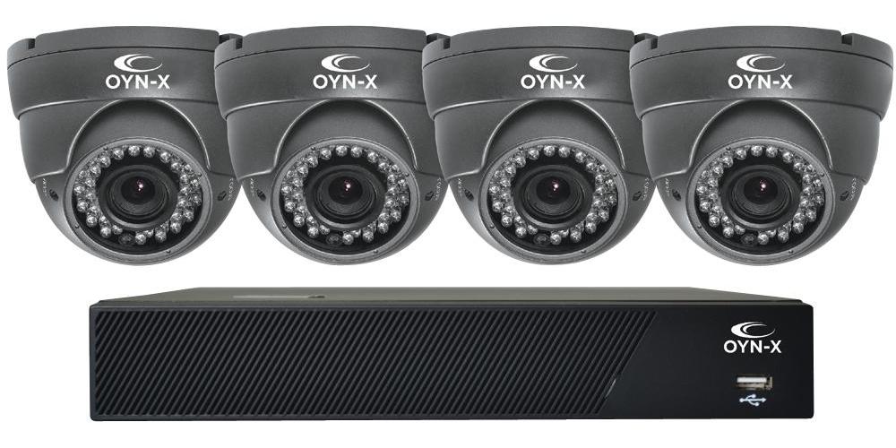 Oyn-x - KIT3X-8-4-36F - Nvr Hd Kit 8-ch 4 Dome Camera 1080p