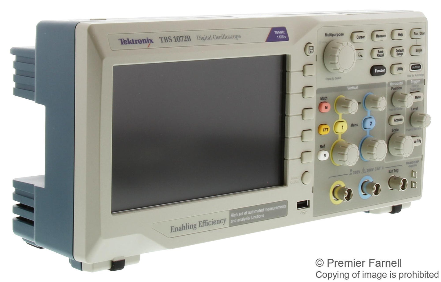 Tektronix - TBS1072B - Oscilloscope, 2ch, 70mhz, 1gsps