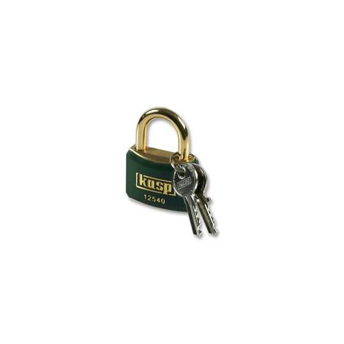 KASP SECURITY - K12540BGRED - PADLOCK BRASS 40MM GREEN