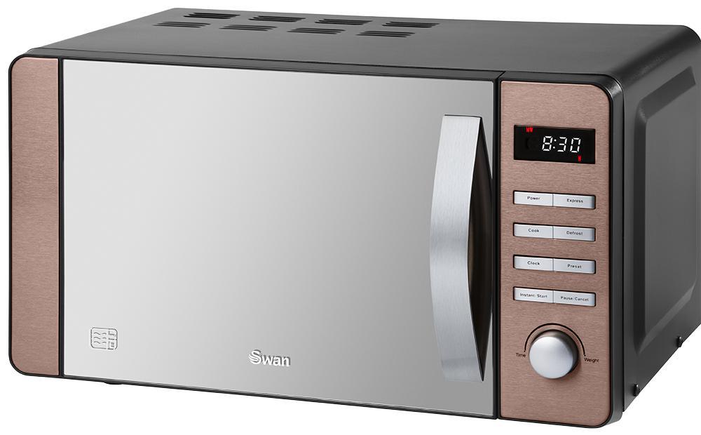 Swan - SM22090COPN - 800w Digital Microwave In Copper With 20l Capacity