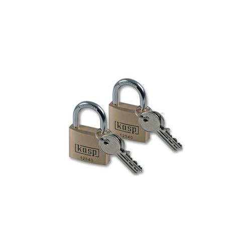 KASP SECURITY - K12540D2 - PADLOCK BRASS 40MM 2PACK