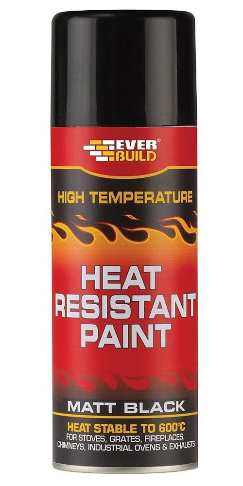 Everbuild - PCHEATPNT4 - Heat Resistant Paint Black 400ml