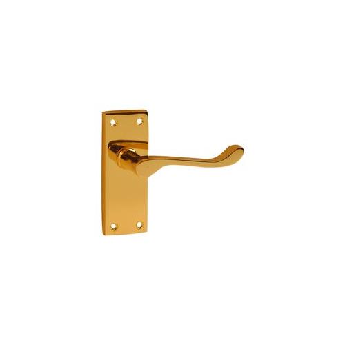 VIBE - 6510 - VICTORIAN SCROLL LEVERLATCH BRASS DOOR HANDLE