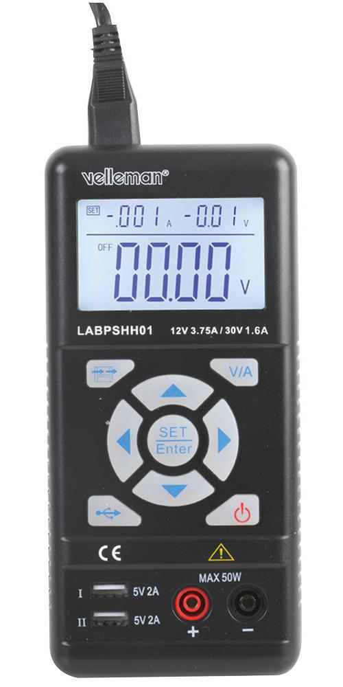 Velleman Instruments - LABPSHH01 - Lab Power Supply, Handheld