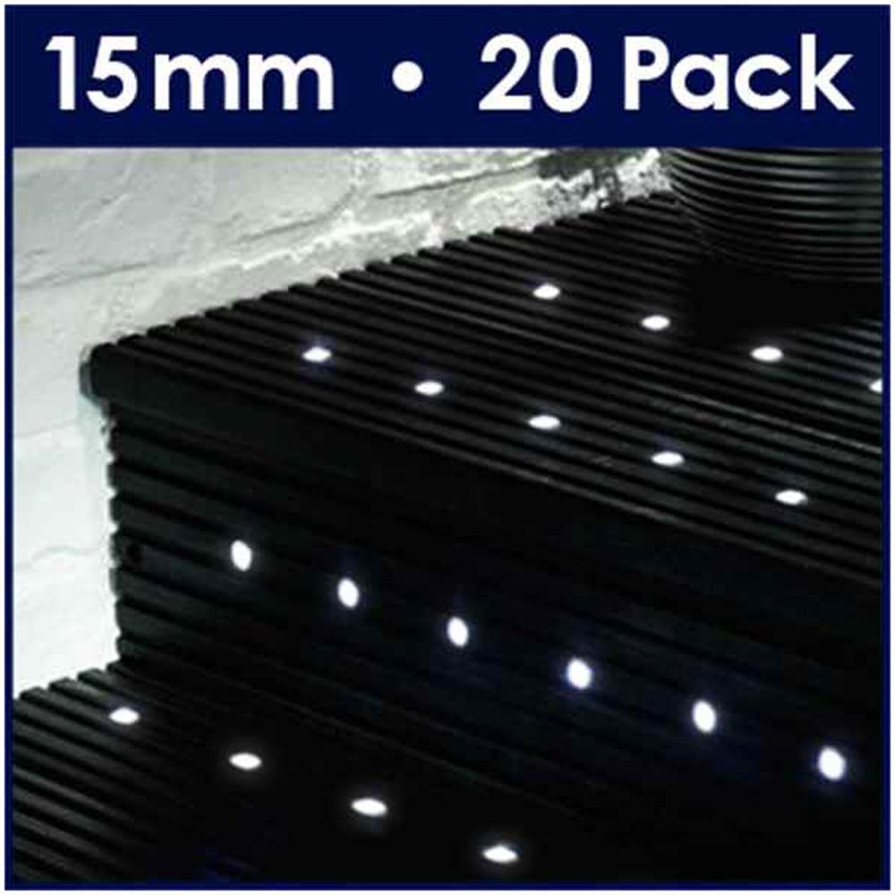 16679 - 15mm White Led Decking Lights X20