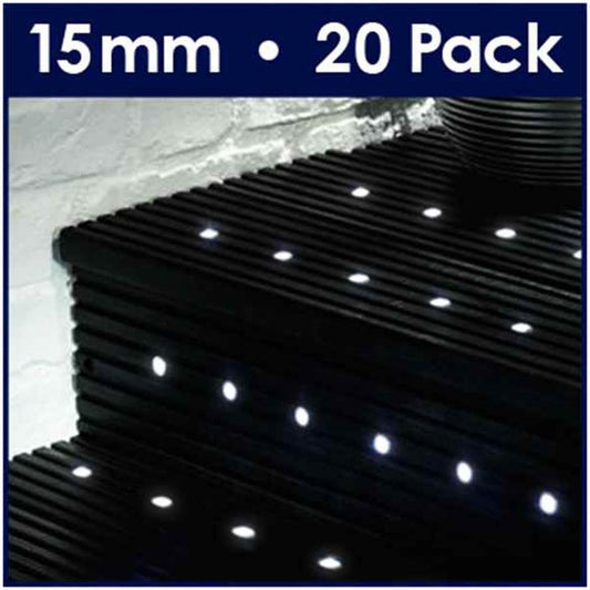 16679 - 15mm White Led Decking Lights X20