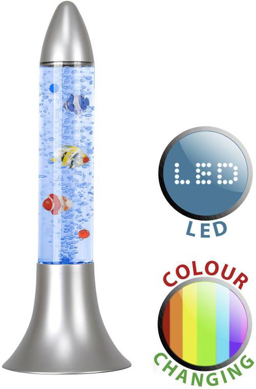 16111 - 40cm Led Rgb Bubble Lamp Silver Base