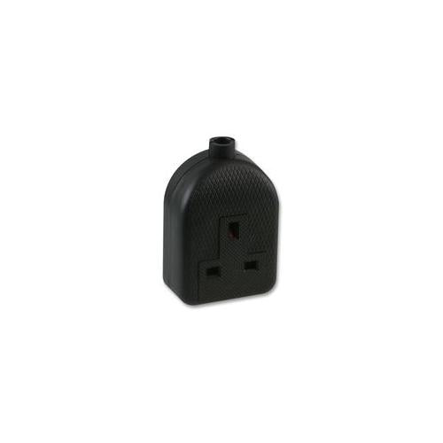 PRO ELEC - 0138-BK - EXTENSION SOCKET RUBBER 1 GANG 13A BLACK