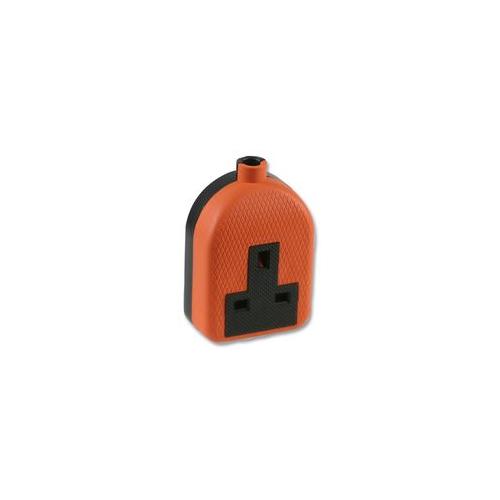 PRO ELEC - 0138-OR - EXTENSION SOCKET RUBBER 1 GANG 13A ORANGE